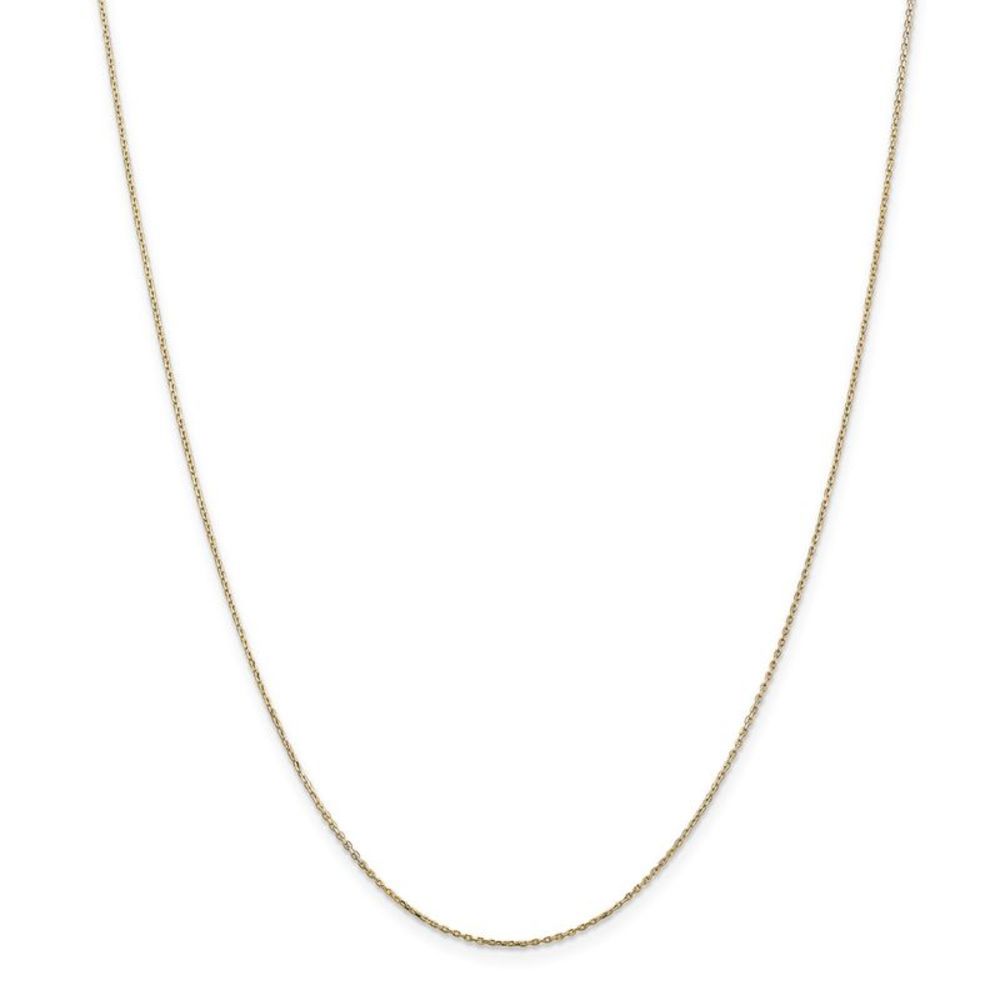 14k Yellow Gold Rutgers Medium Initial R Necklace - 22 Inch - Picture 3 of 7